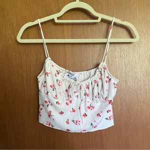 Flower pattern crop top